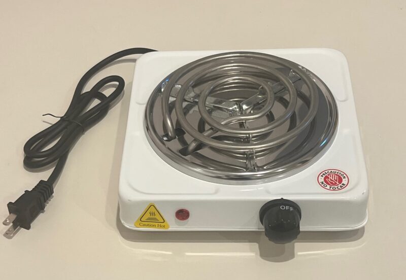 よもぎを温めるコンロ