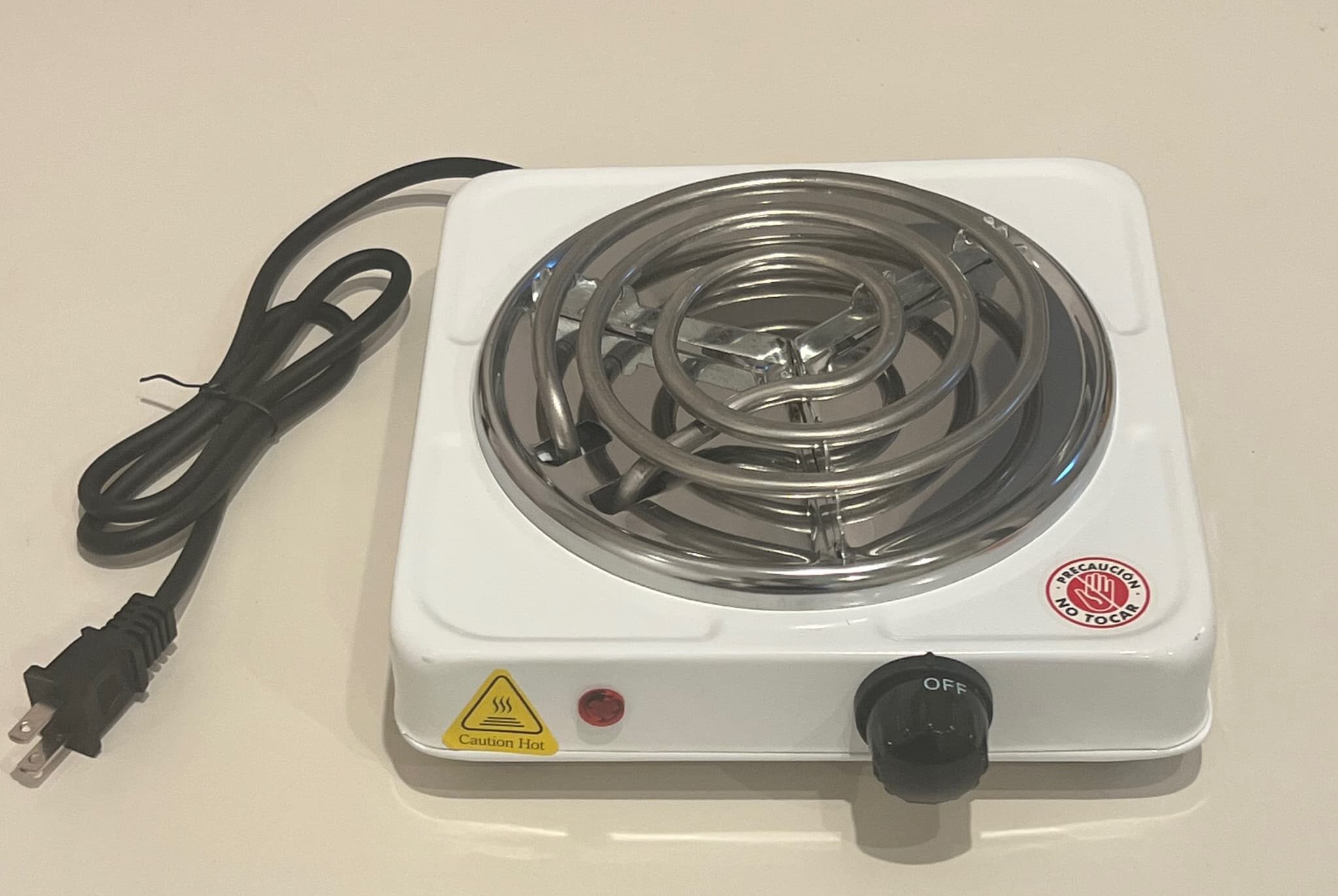 鍋を温めるコンロ